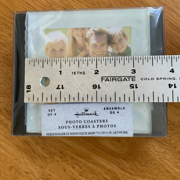 🛑🎁NWT Hallmark Photo 4 Coasters Personalize Artwork Father Grandparent - Picture 8 of 8